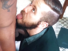 Big dick gay interracial sex with cumshot