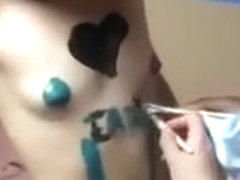 College Girls Get Naked And Paint Covered At Party
