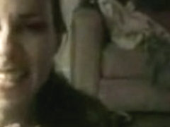 Dark-haired chick deepthroating