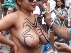 Nude Latina Artists - Body Painting Porn Videos, Body Art Sex Movies, Bodyart ...