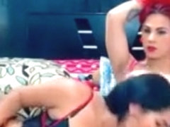 Hot Shemale Giving an Awesome Blowjob