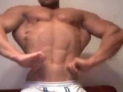 Hot Muscular Stud Jerks Off