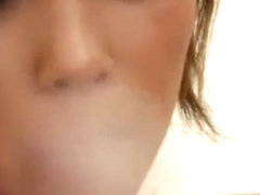 Smoking and spitting Japanese girl 1