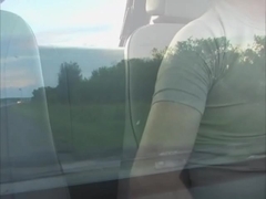 Spy cam sexy bimbo spreading legs on the back seat