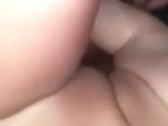 Big meloned blonde climaxing after hardcore sex in the bus