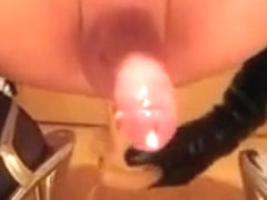 lovely cd cums on his own legs heels and nylons