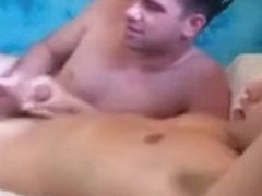 Sweet Boy And Older Friend Cum On Each Other Faces