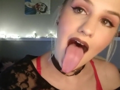 long tongue cutie showing off
