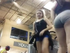 Gym girls spied during their workout