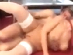 Chantal big saggy floppy tits fucked stockings