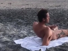 Horny Guy Jerkin Off At The Beach