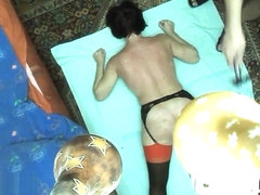 Cunt, back and ass wax removing with nice flogging