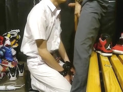 Slave spank,tickle and dick play