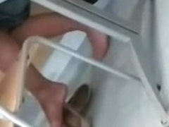 Barefoot under table