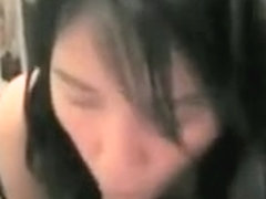 Asian legal age teenager swallows perfectly