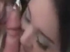 Aroused hot babes sucking cock