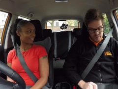 Ebony Gets Free Driving Lessons For Sex