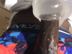 Blowjob from fleshjack mouth toy gets creamy cum out of my dick