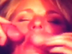 Vintage sexy blonde fucks two guys