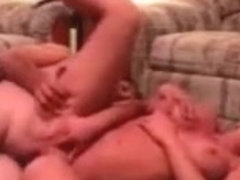 Naughty amateur couple enjoys watching themselves having sex live on TV