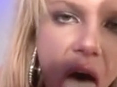 Tranced out teen cumshot after sucking