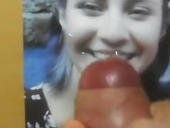 Cumshot on her cute little face - Pmiaito