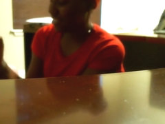 Ebony blowjob during job interview (REAL)