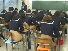 Public sex with hot Asian schoolgirls during an exam