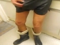 nlboots - turned down boots rubber shorts kitchen pee