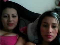 Two sexy college Latinas show their big tits on sites