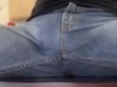 Cumming in jeans