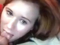 Hot Redhead Riding Two Big Cocks