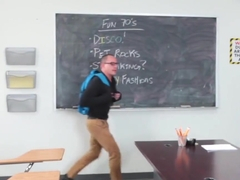 Latina teacher fucks nerdy student