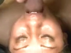 White Guy Roughly Plowing Out Latina Girls Face