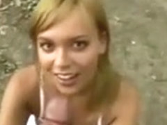 Risky Outdoor Sex With A Blonde Hooker