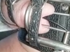 tortured my cock by electro