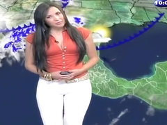 Mexican TV presenter and her sexy crotch