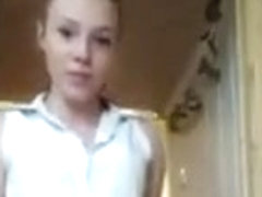 sexy russian teen dancing in pink shorts