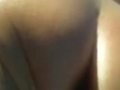 Chubby dish slides a plug in her tight butthole