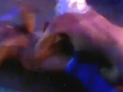 Blowjob at the club from a bleach blonde chick