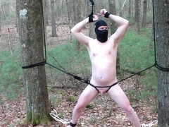 More Self Bondage fun in 36 degree F weather