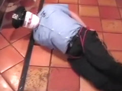 BG Cop bound gagged and blindfolded in the kitchen