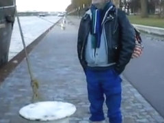 nlboots - rubber boots, leather jacket, working trousers