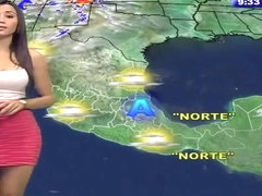 Mexican weather girl and her curvaceous body