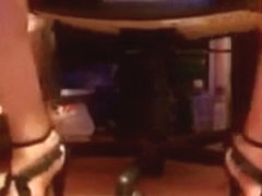 Fun in 6 inch Black Suede stilettos and upskirt