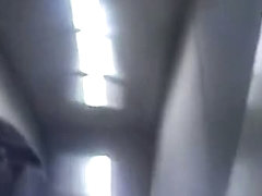 Sexy lady walks the stairs followed by an upskirt chaser