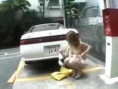 Japanese Girl Has Naughty Fun Around The Town