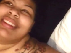 Black bbw interracial creampie white cock black pussy.