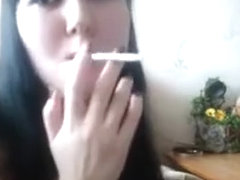 Russian Teen Smokes And Masturbates