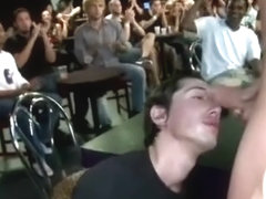 Athletic strippers getting blowjobs